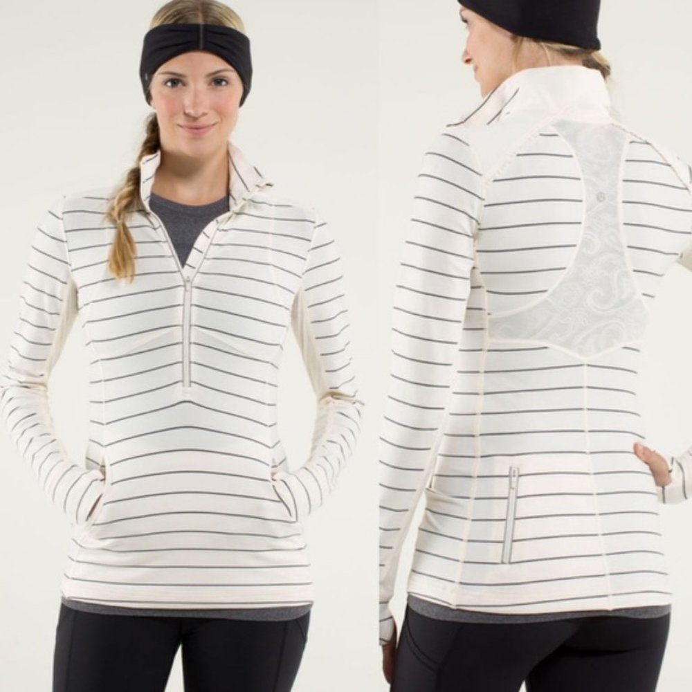 Lululemon Star Runner Pullover Slalom Stripe Angel Wing / Angel Wing size 12